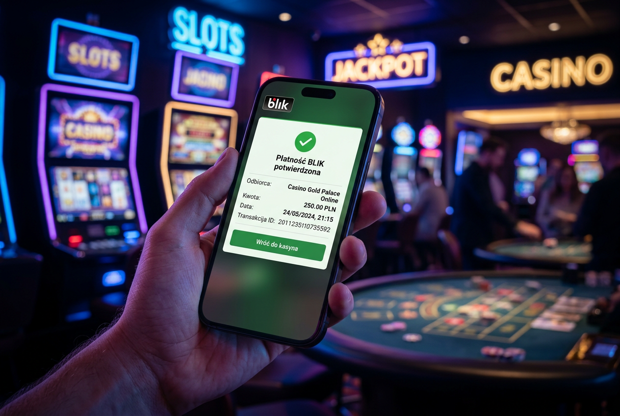 Płatności BLIK w kasynie online na smartfonie