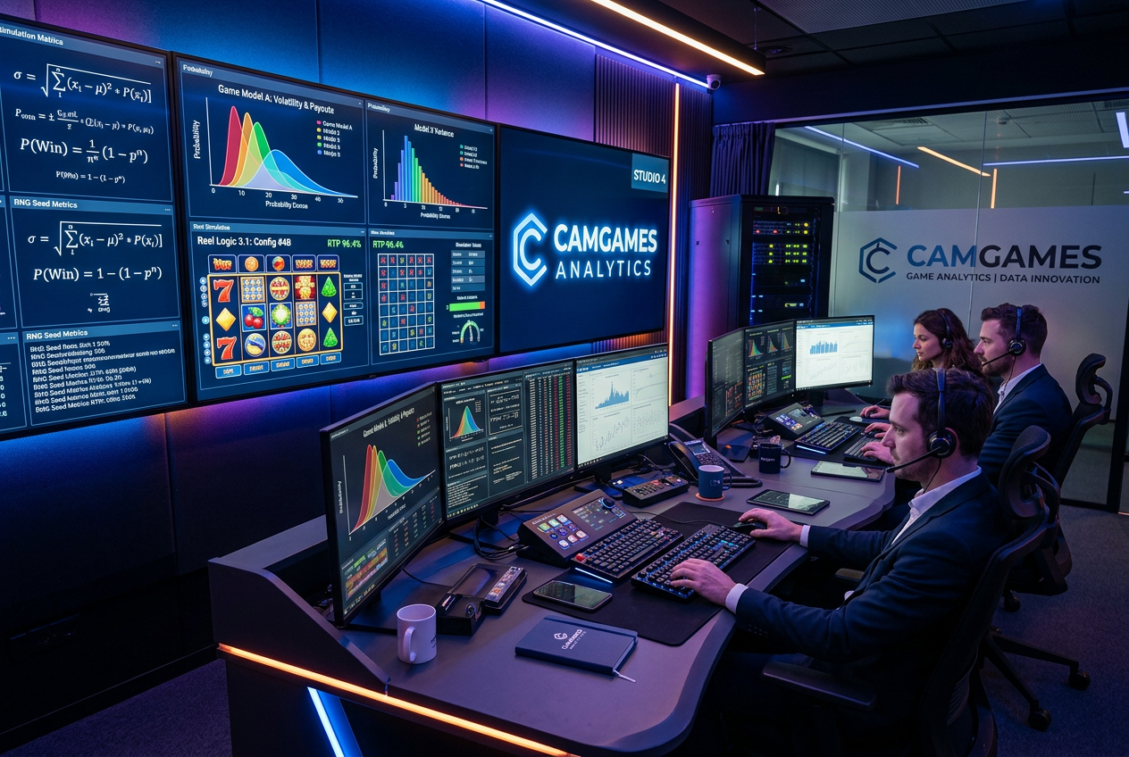 Biuro analityków CamGames badających algorytmy slotów